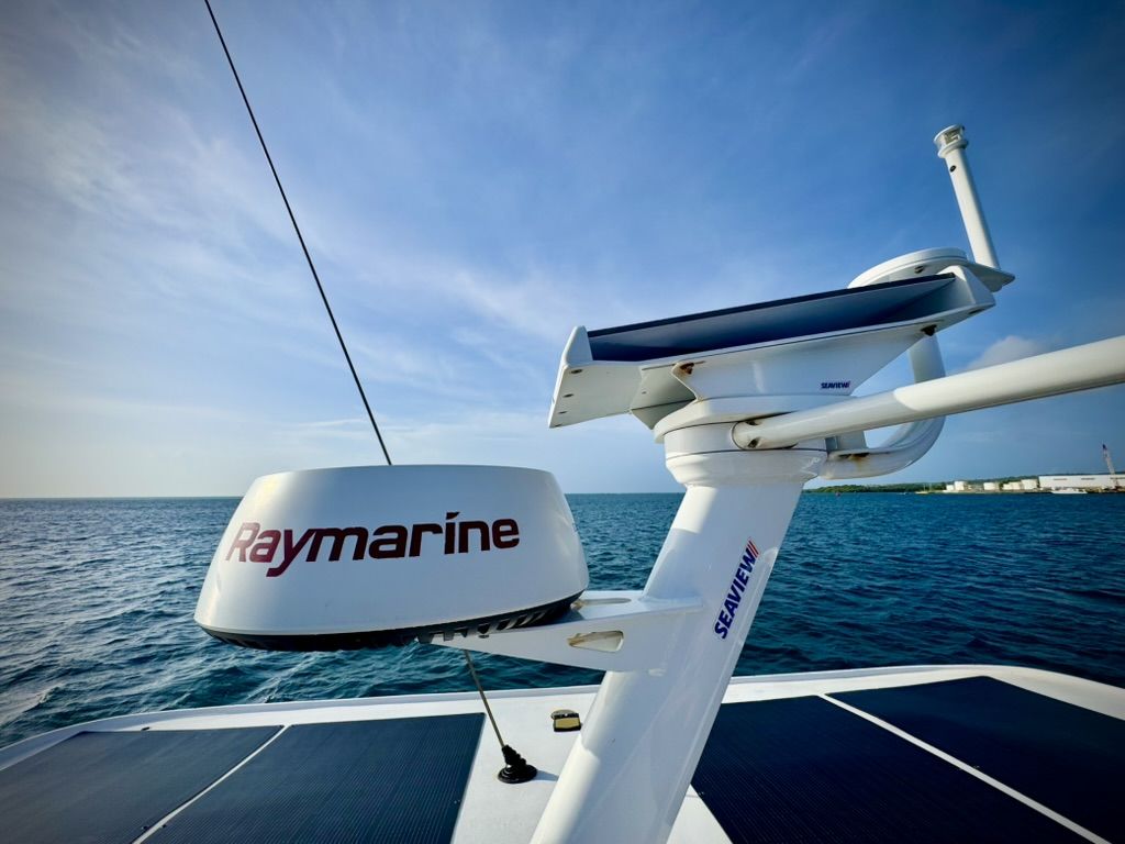 High angle SeaView logo on tower