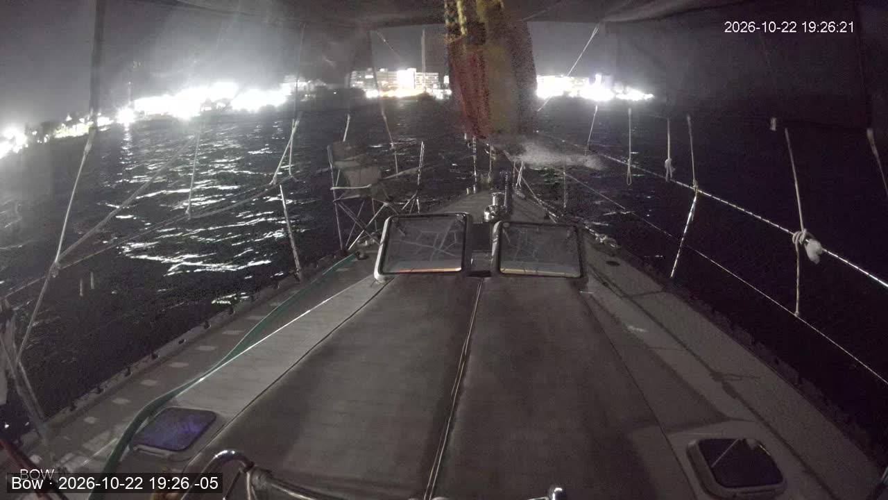 Live view from the bow of Sophisticated Lady