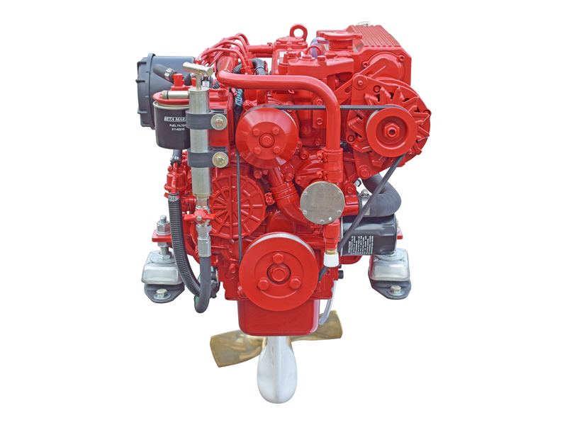 A Beta Marine engine with saildrive leg